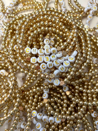 📣 Gold CHEER Bracelets