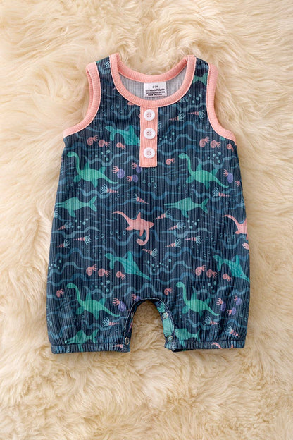 Sea Creature Printed Baby Romper