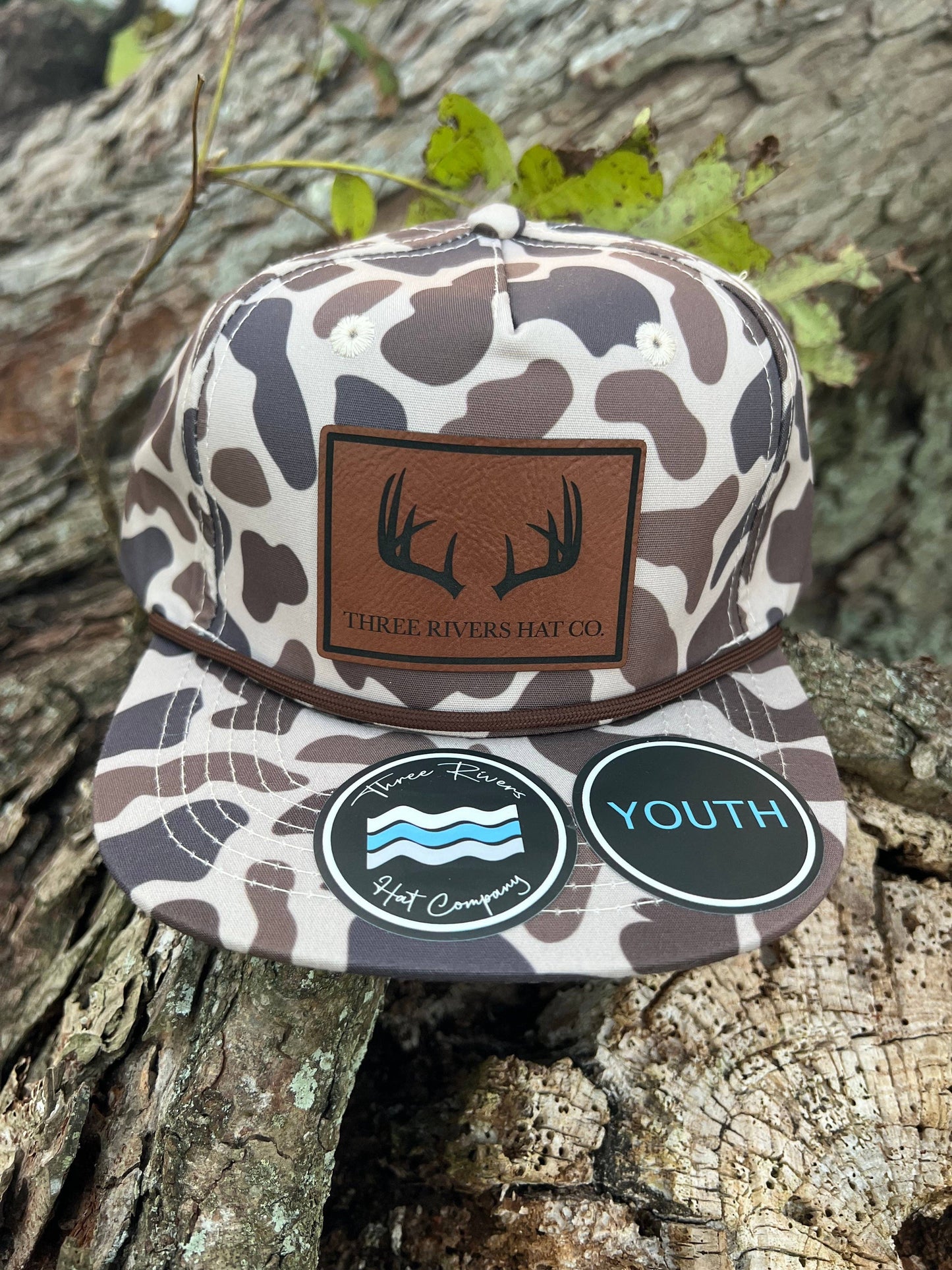 YOUTH/KIDS - Deer Horns - Camo Rope Hat - Lost Hat Co.: Mossy Oak Bottomland