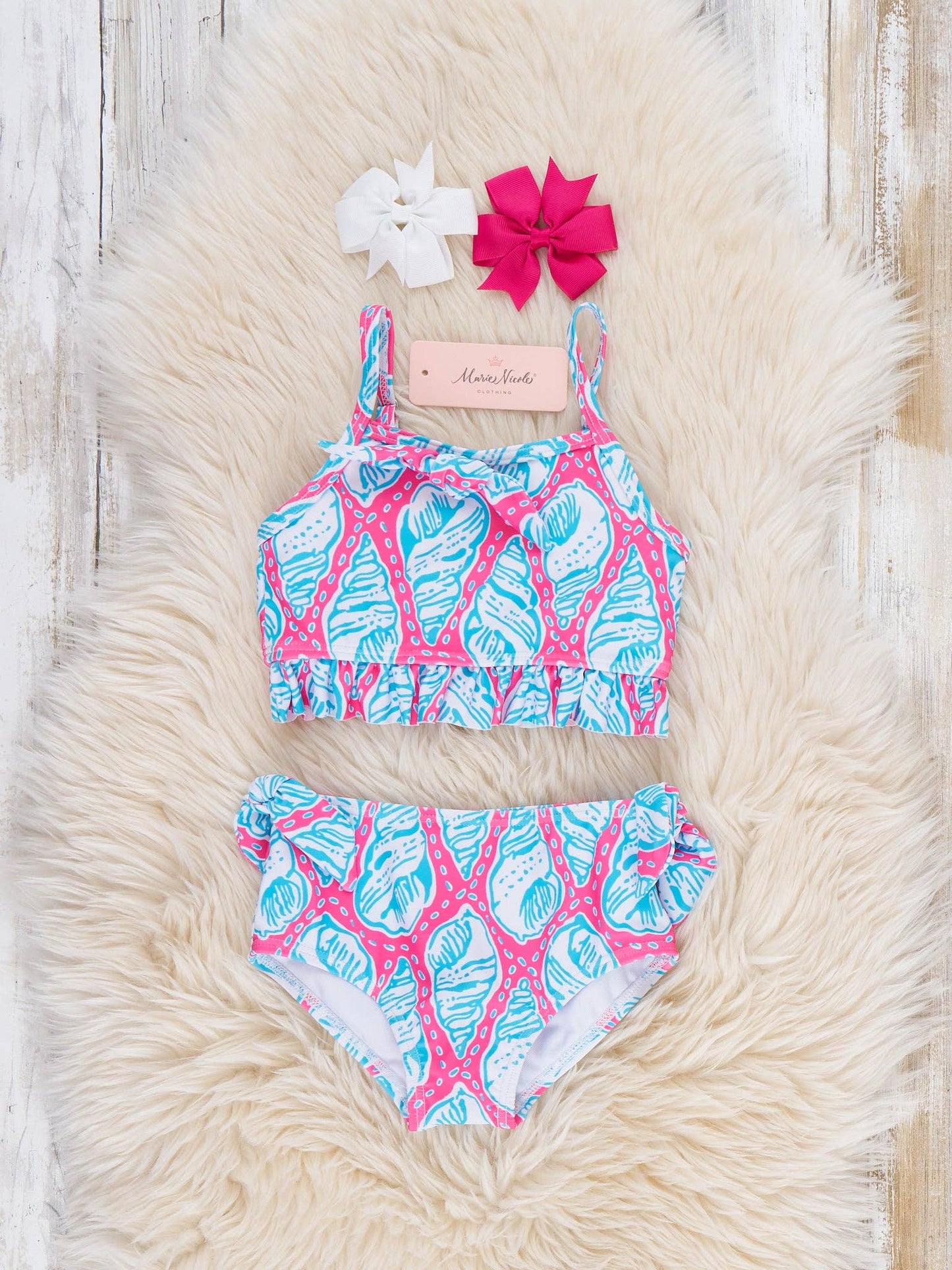 Seaside Shell Swimsuit: Girls
