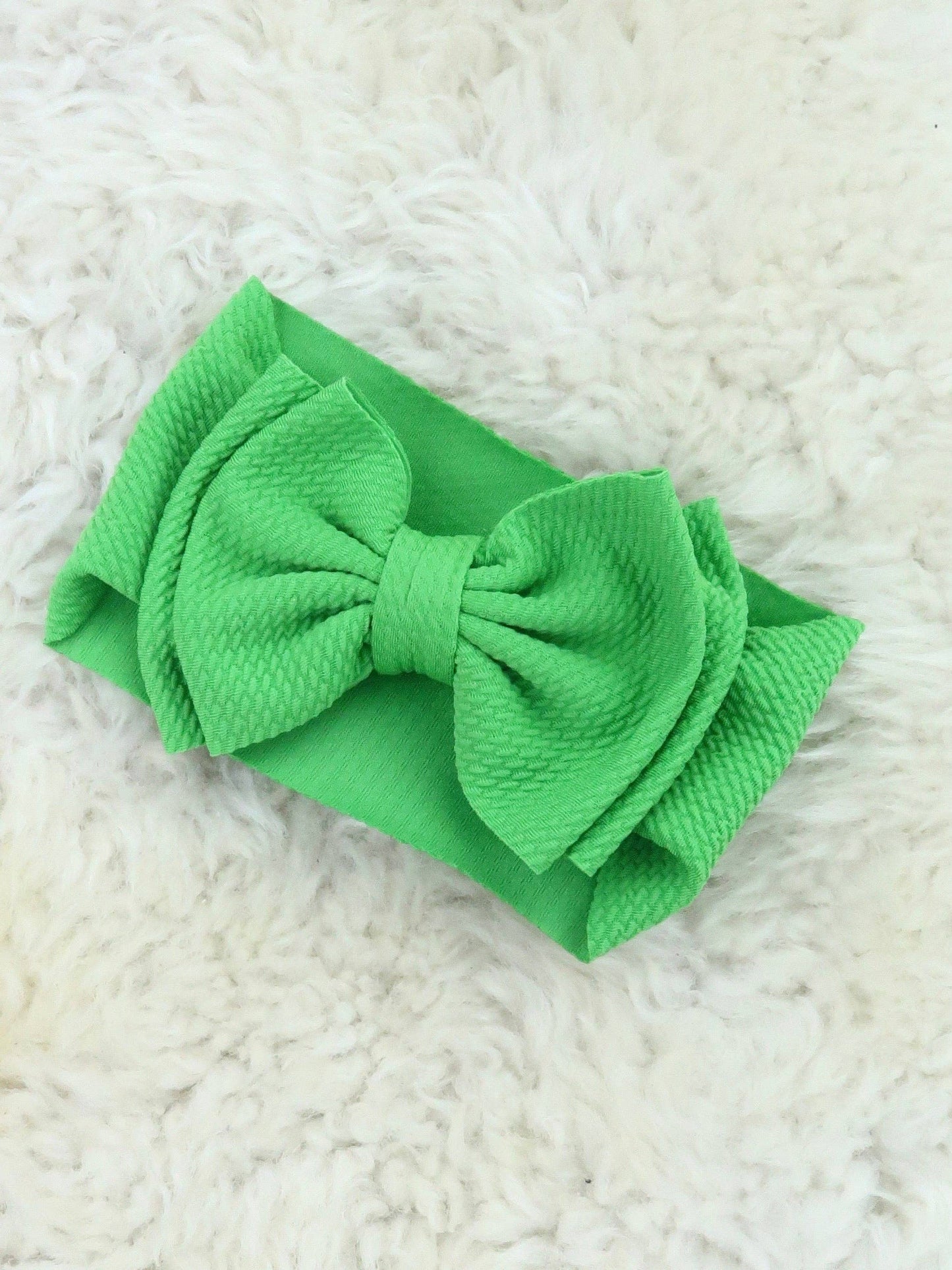 Double Layer Waffle Bow Headwrap - Royal Blue