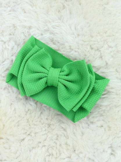 Double Layer Waffle Bow Headwrap - Royal Blue