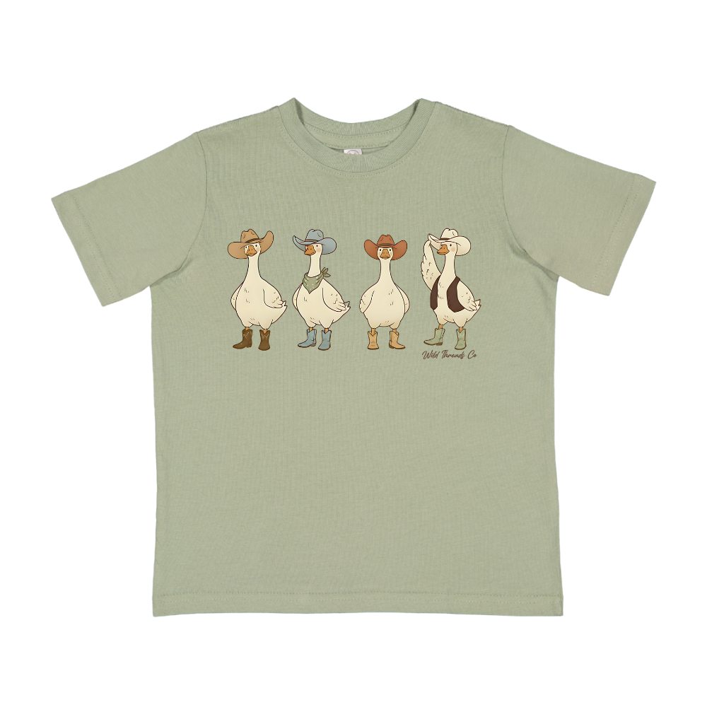 Western Goose Tee: Sage