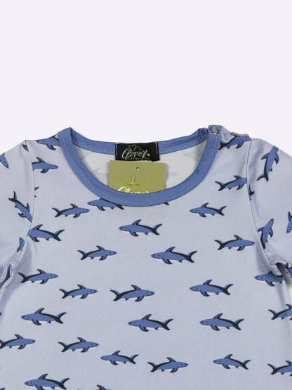 Mini Shark Boy Romper