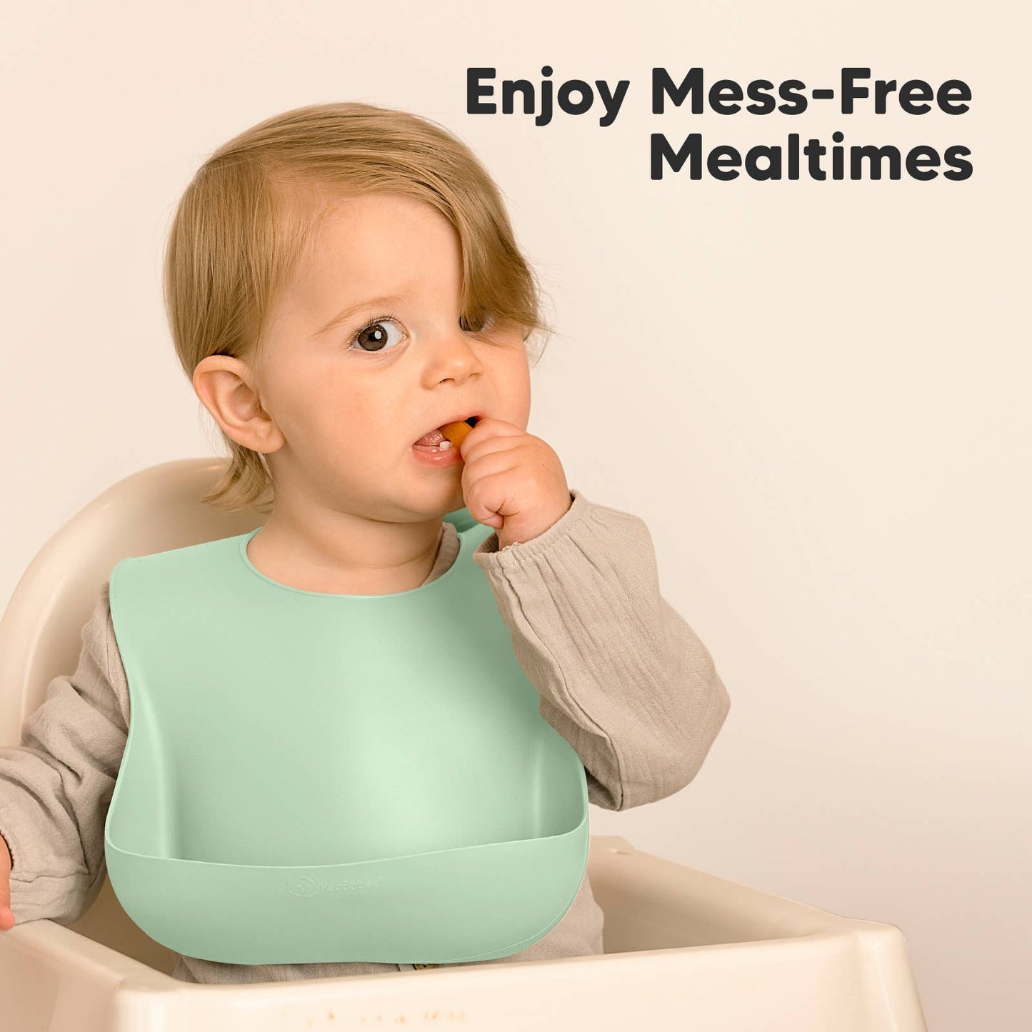 2-Pack Prep Silicone Bibs for Babies, Toddlers, Boys, Girls: Mellow