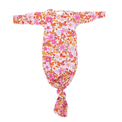 Wild Child Floral Hawaiian Knotted Gown & Bow
