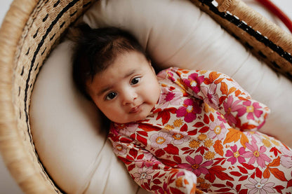 Wild Child Floral Hawaiian Knotted Gown & Bow