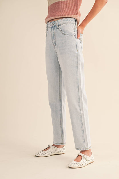 TWEEN GIRLS STRAIGHT LEG DENIM PANTS