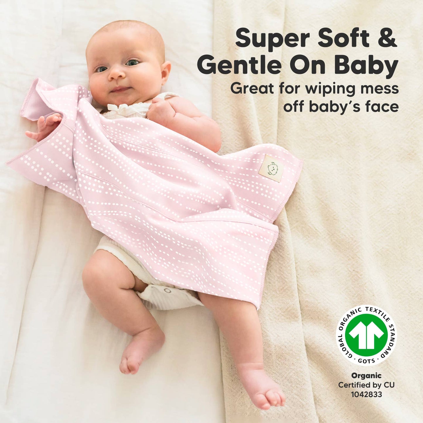 KeaBabies 6-Pack Shea Burp Cloths: Sweet Charm