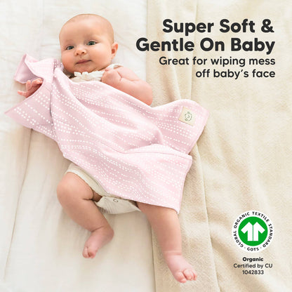 KeaBabies 6-Pack Shea Burp Cloths: Sweet Charm