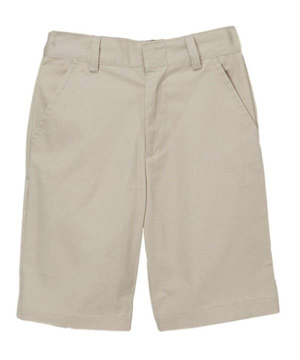Boy's Uniform Shorts with Adjustable Waist Khaki 5-16: Khaki / 4