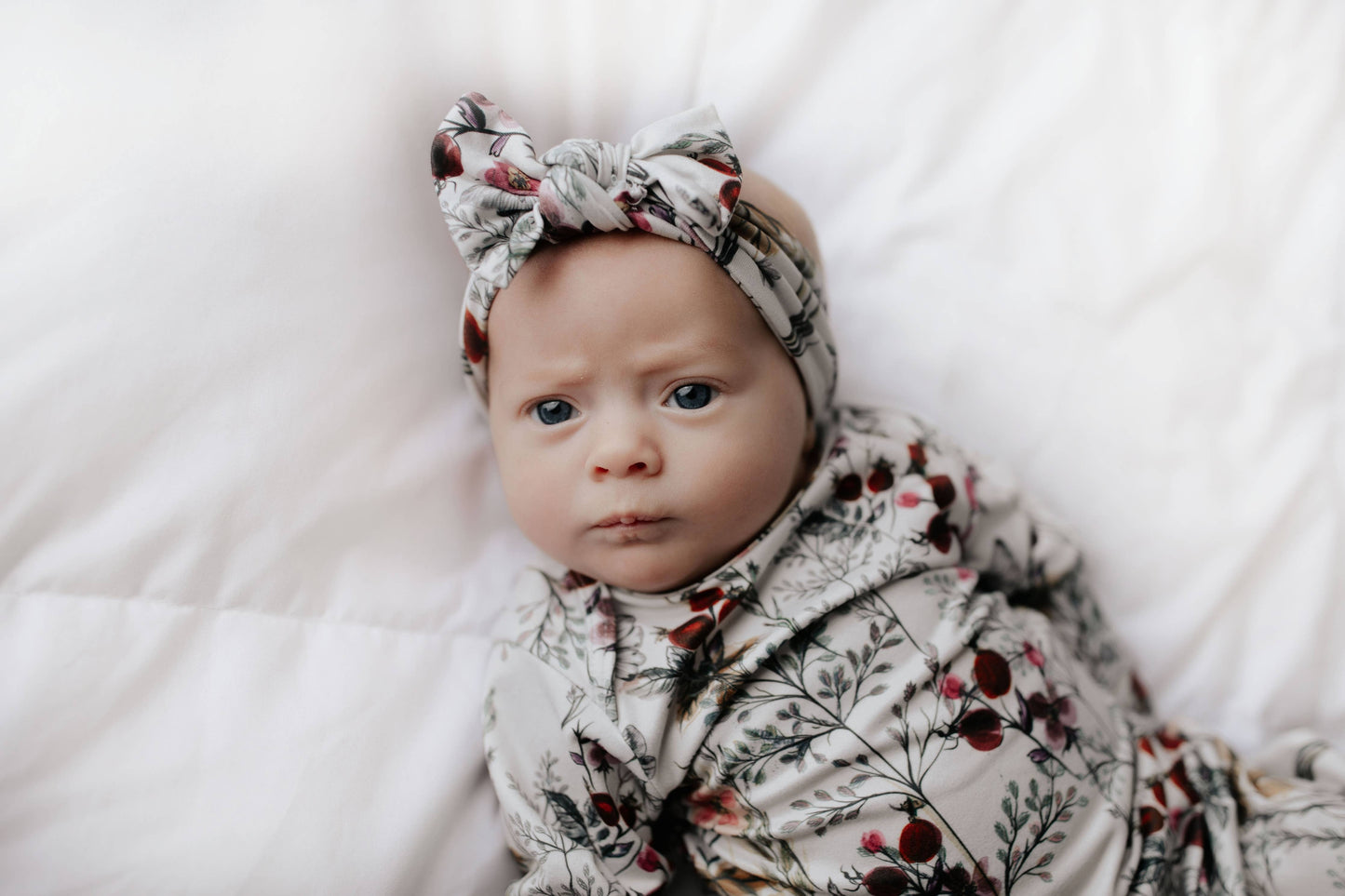 Floral Flower Knotted Gown & Bow