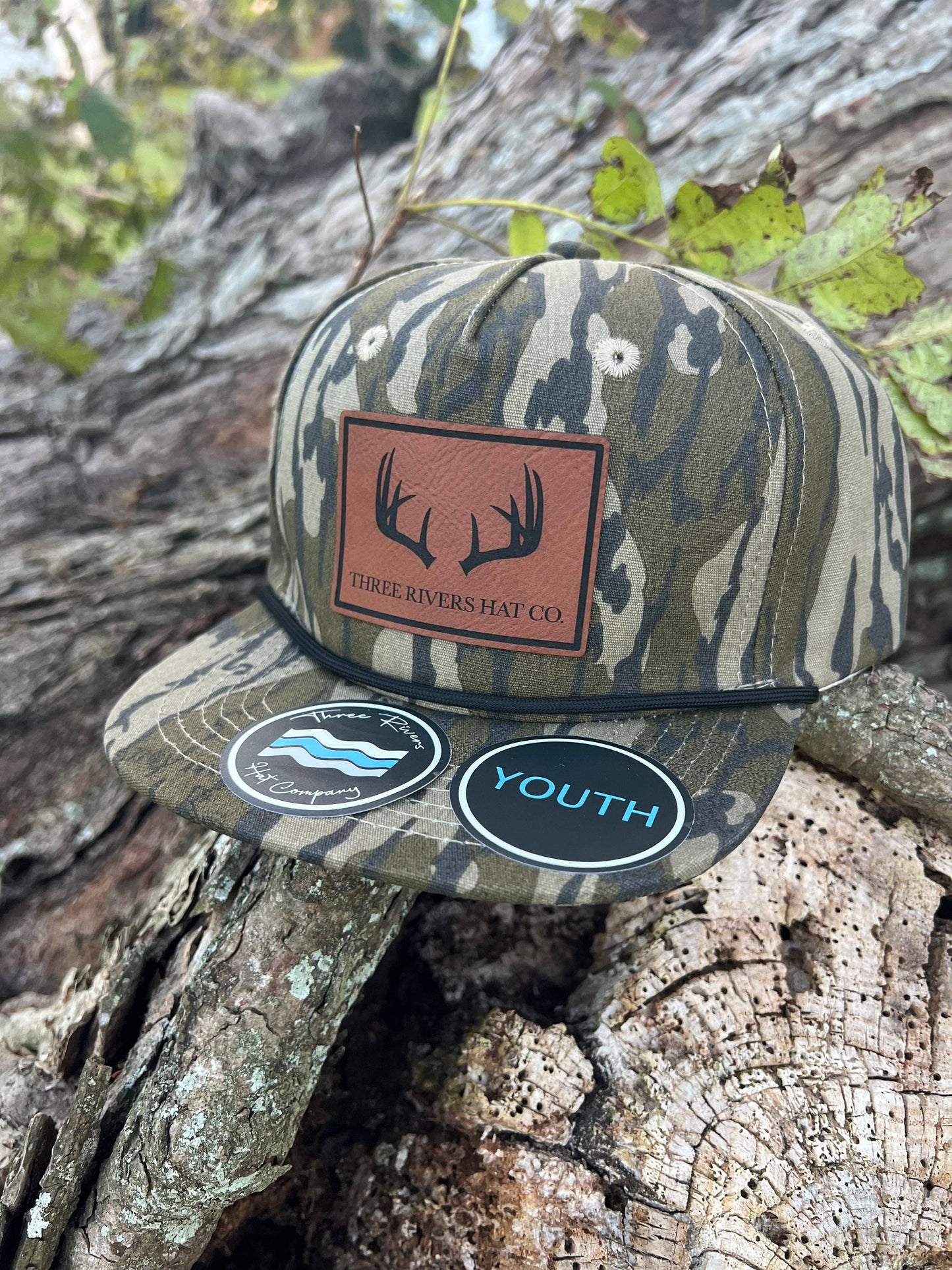 YOUTH/KIDS - Deer Horns - Camo Rope Hat - Lost Hat Co.: Mossy Oak Bottomland