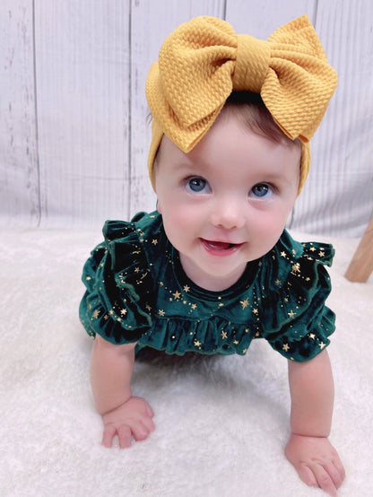 Double Layer Waffle Bow Headwrap - Latte