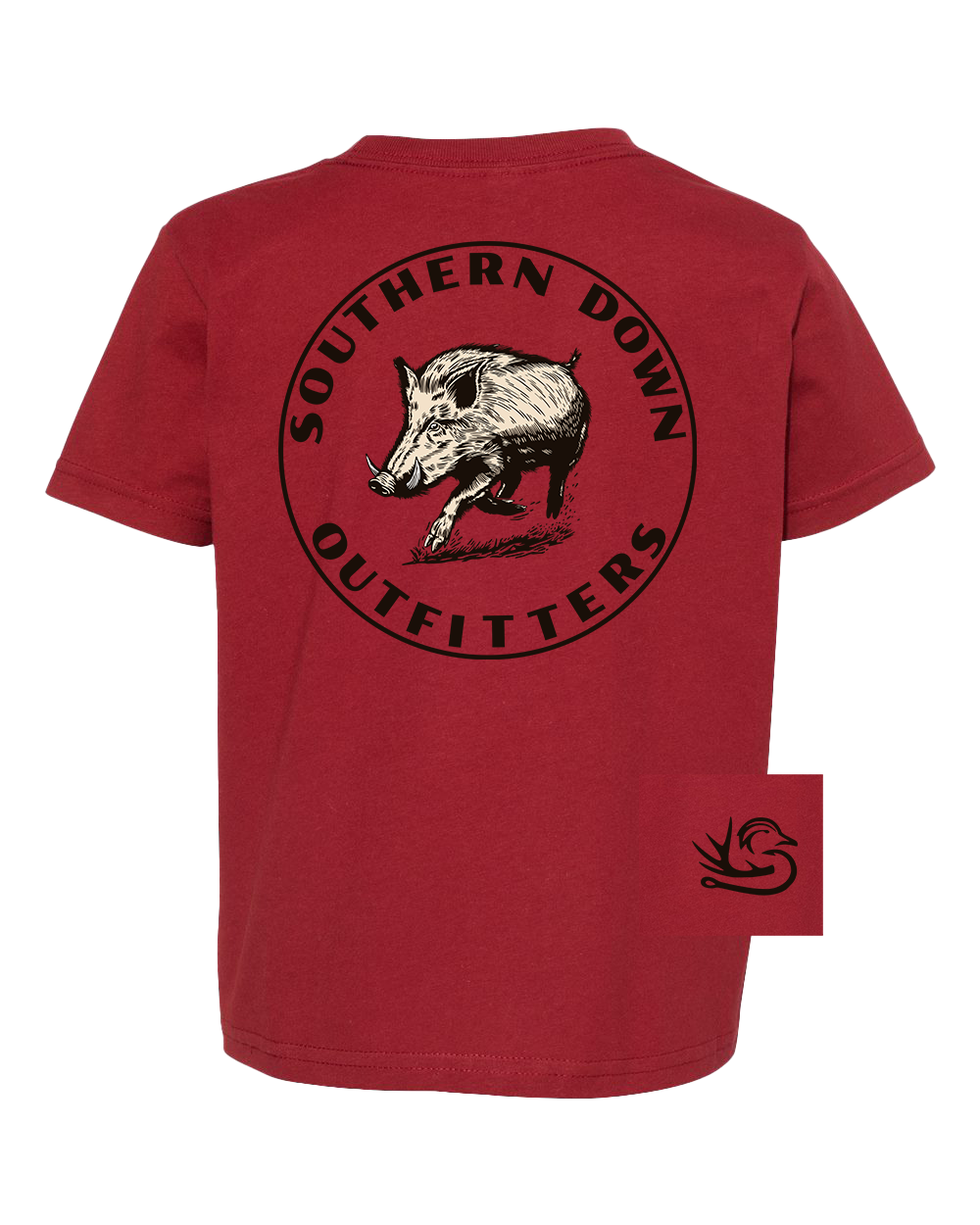 Boar Toddler Tee: Garnet / 2T