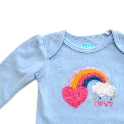 Baby 3pcs Chenille Applique Bodysuit Hat Pants Set