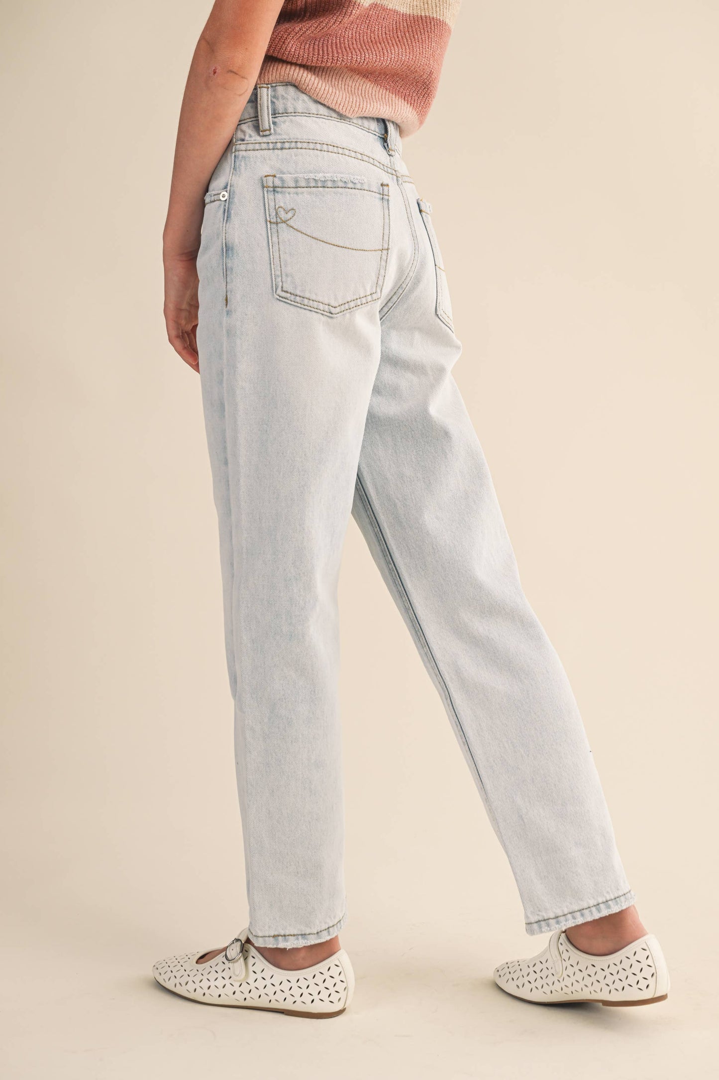 TWEEN GIRLS STRAIGHT LEG DENIM PANTS