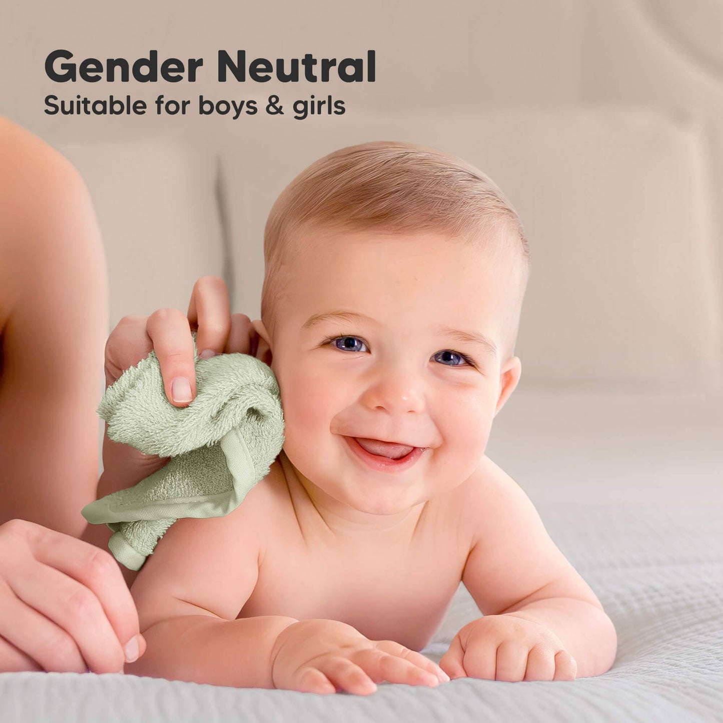 6-Pack Baby Wash Cloths: Verde