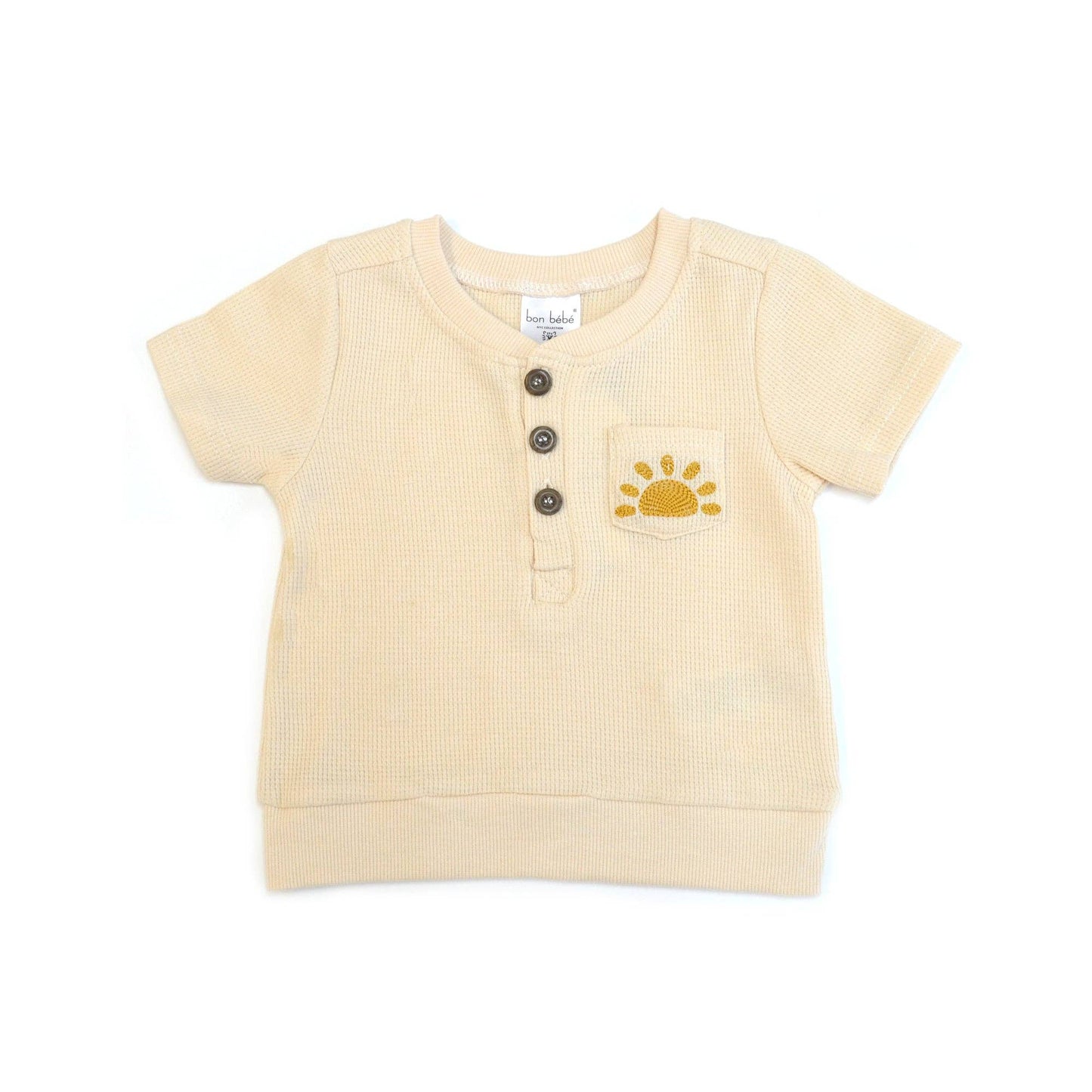 Boys 2pc Summer Cute Waffle Knit Top & Shorts Sets: 24M