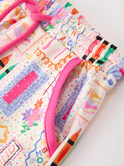 Back to School Print Girl Short Set: 10/12