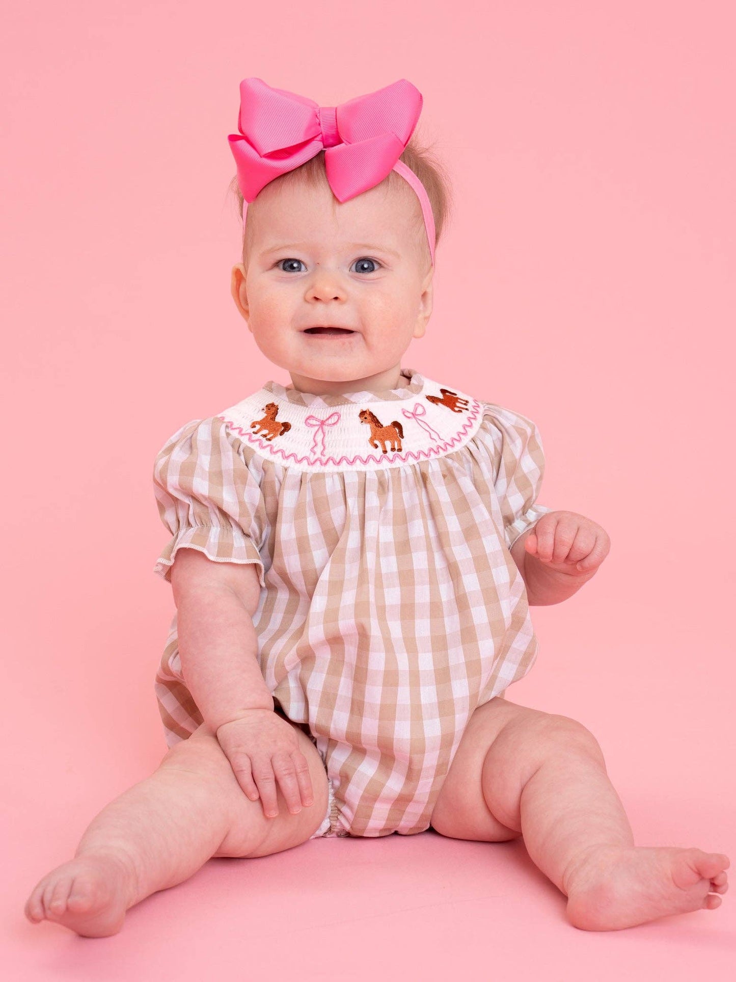 Little Pony Meadow Smocked Bubble Romper