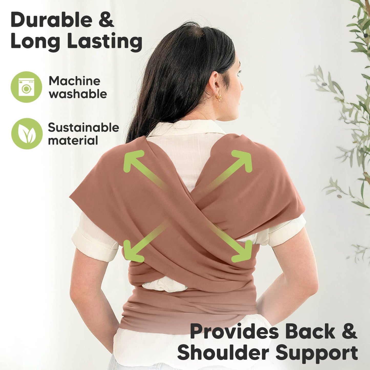 KeaBabies Original Baby Wrap Carrier: Terracotta
