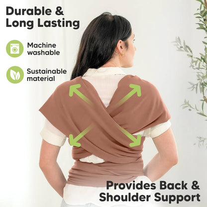 KeaBabies Original Baby Wrap Carrier: Terracotta