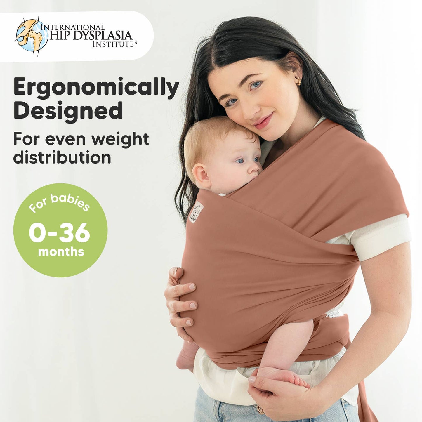 KeaBabies Original Baby Wrap Carrier: Terracotta