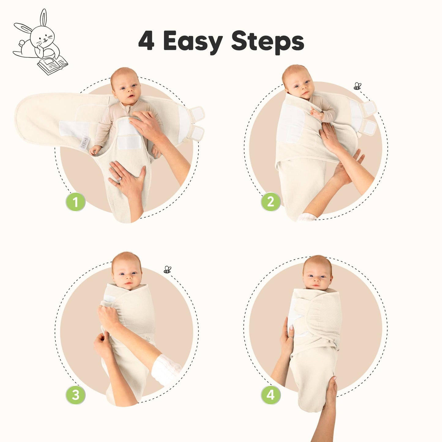 3pk Soothe Wren Swaddle Sleep Sacks for Newborns: Roseate / OS 0-3M