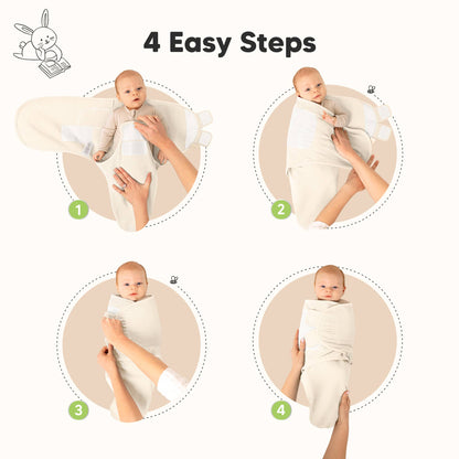 3pk Soothe Wren Swaddle Sleep Sacks for Newborns: Roseate / OS 0-3M