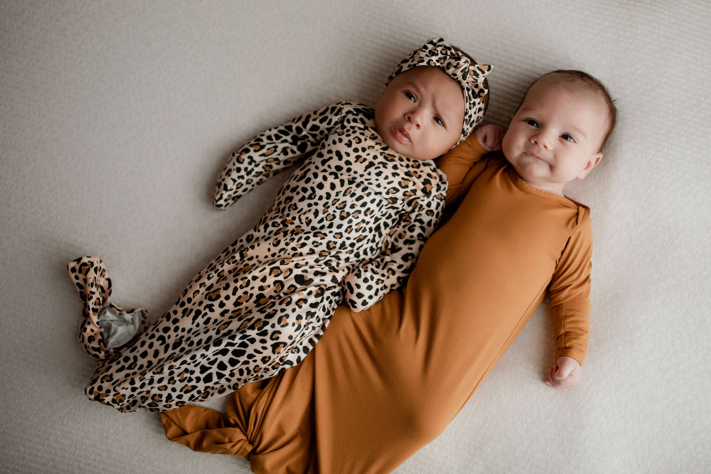 Leopard Knotted Gown & Bow
