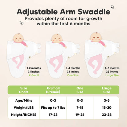 3pk Soothe Wren Swaddle Sleep Sacks for Newborns: Glacier / OS 0-3M