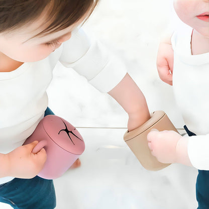 Silicone Snack Cup for Babies, Toddlers & Kids: Dusty Pink