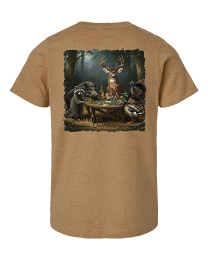 Wild Game Night Toddler Tee: Vintage Coyote Brown / 3T