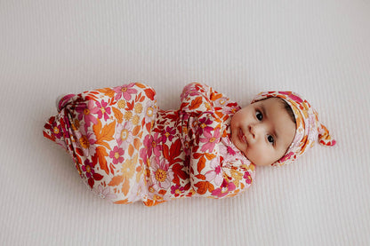Wild Child Floral Hawaiian Knotted Gown & Bow