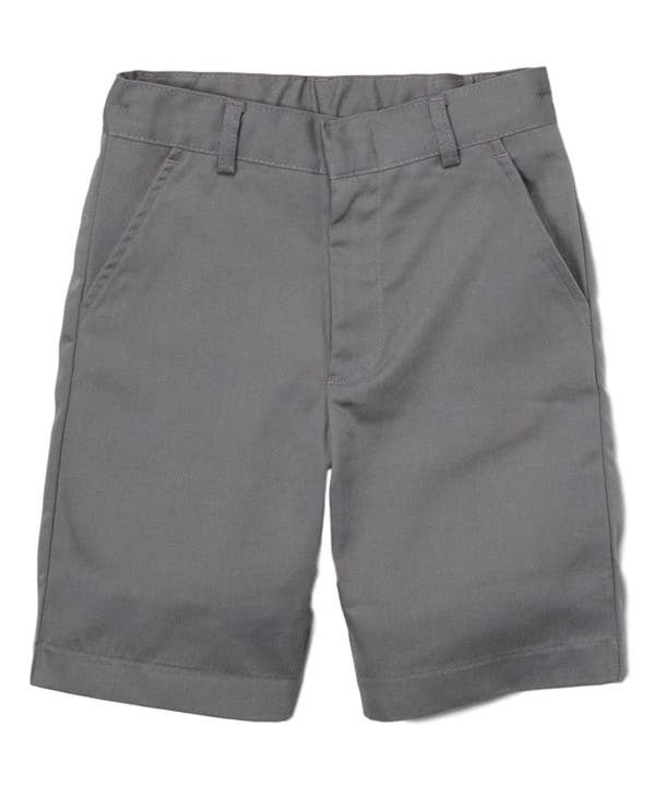 Boy's Uniform Shorts with Adjustable Waist Grey 5-16: Grey / 12