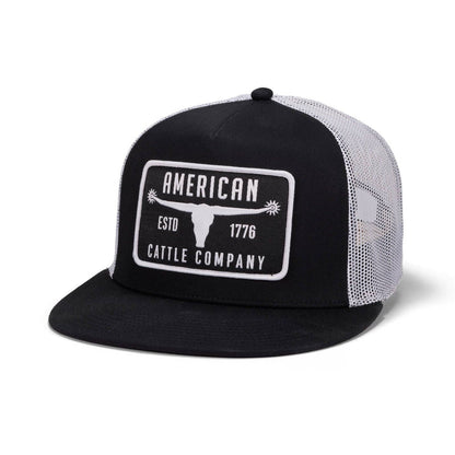 Bull Spurs Hat-Flat: Blue/Grey