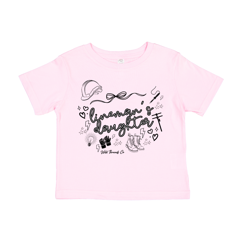 Lineman's Daughter Tee: Light Pink