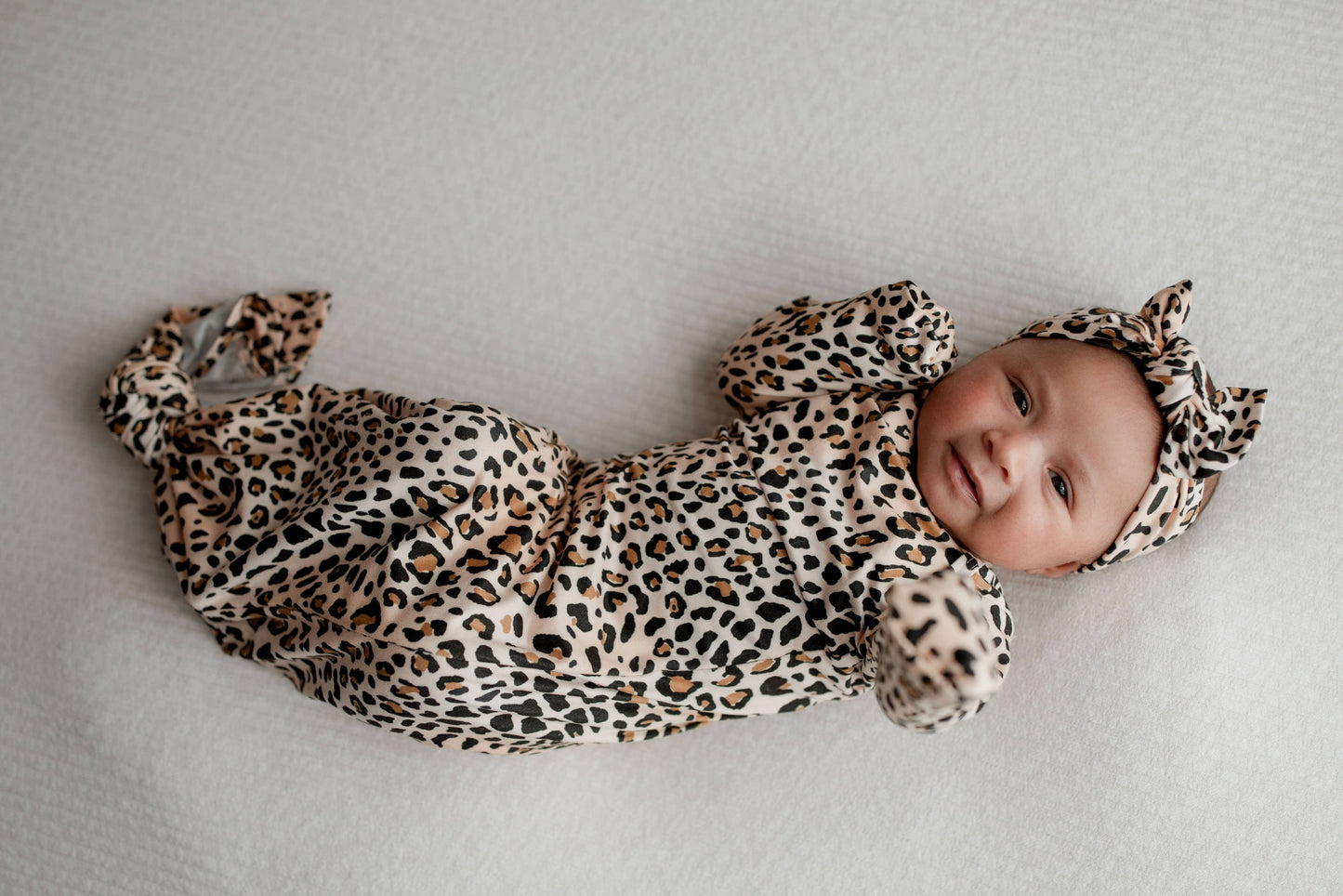 Leopard Knotted Gown & Bow