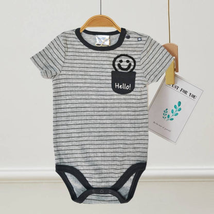 Pack of 3 Smile Hello Embroidery Bodysuits