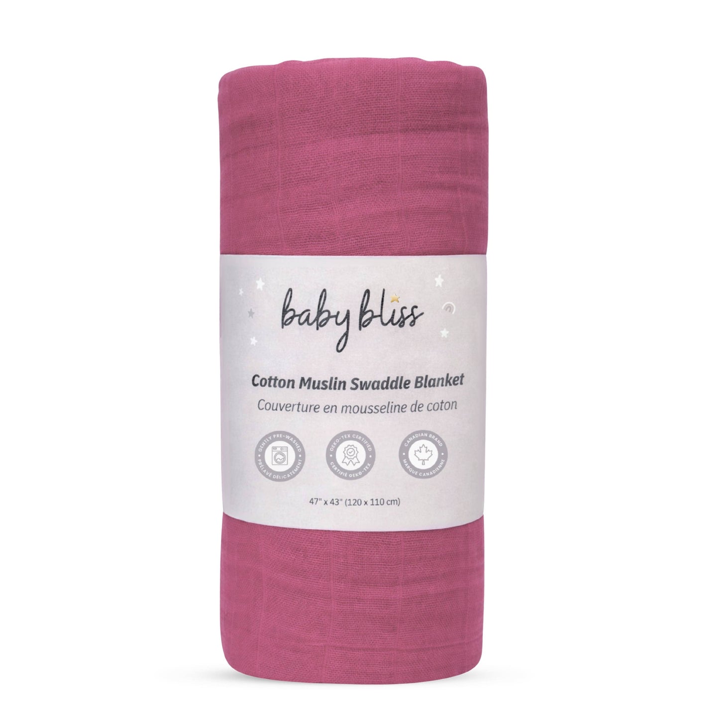 Muslin Swaddle Blanket - Soft Mulberry: Soft Mulberry