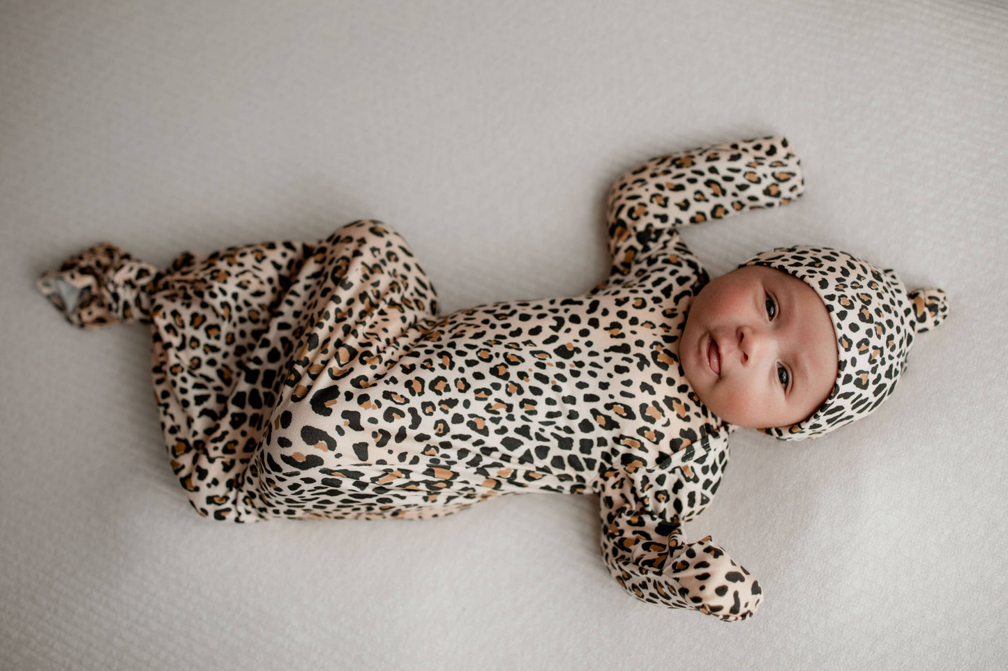 Leopard Knotted Gown & Bow