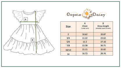Kids Emmy Green Floral Flutter Sleeve Twirl Spring Dress