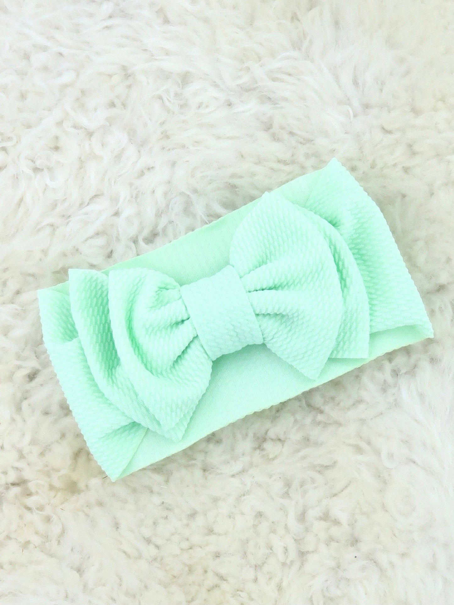 Double Layer Waffle Bow Headwrap - Mustard