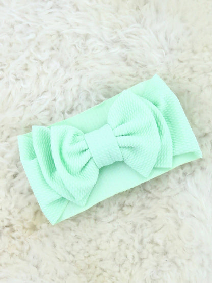Double Layer Waffle Bow Headwrap - Punch