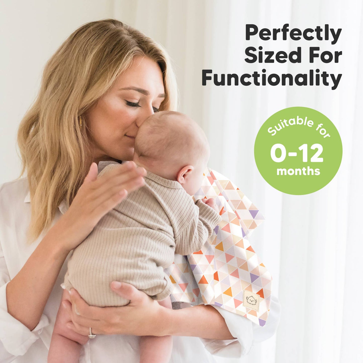 KeaBabies 6-Pack Shea Burp Cloths: Prism