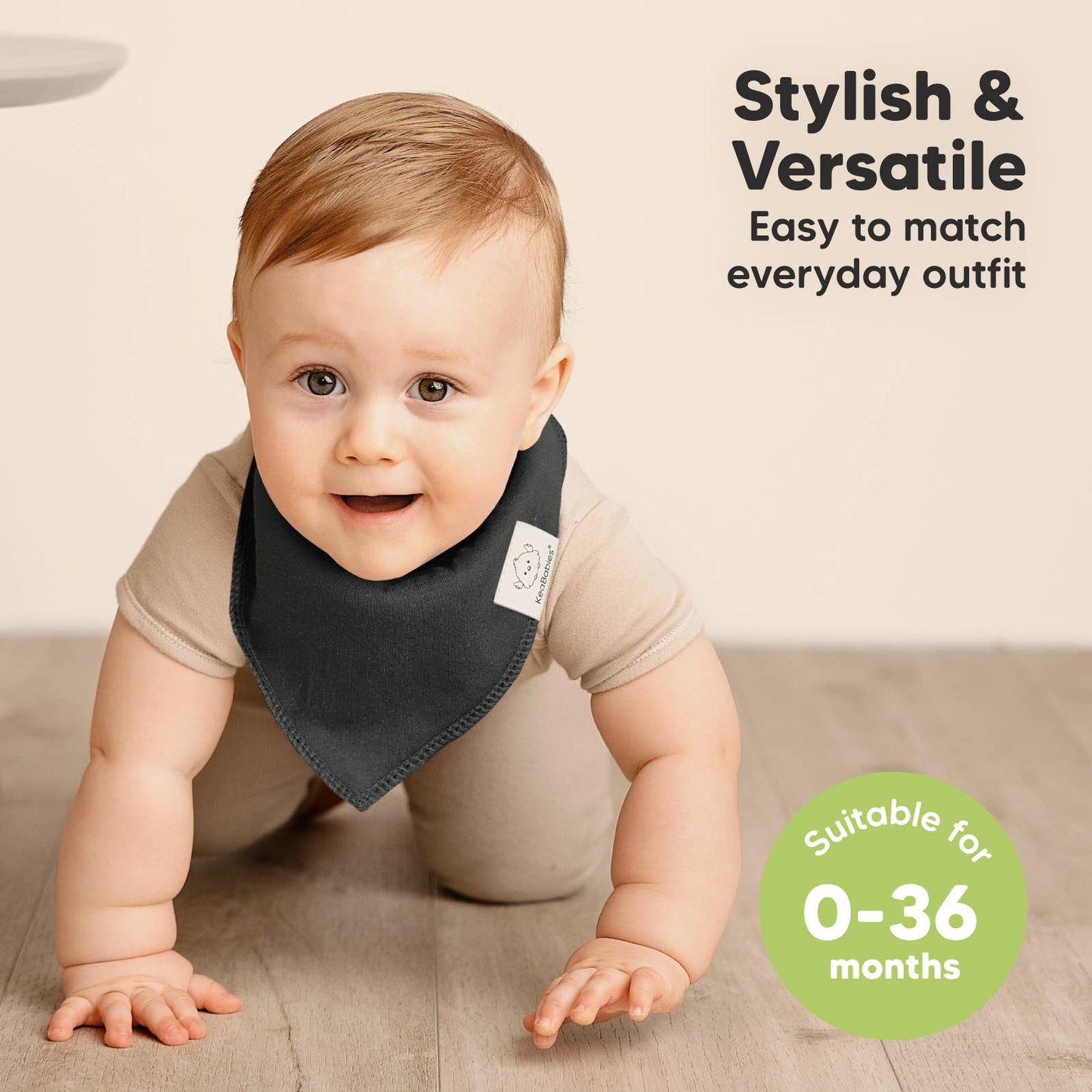 8-pack Baby Bandana Bibs for Boys and Girls: Hunter