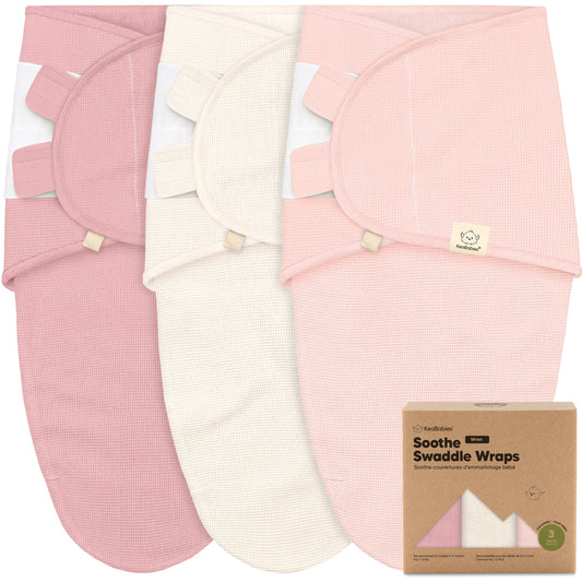 3pk Soothe Wren Swaddle Sleep Sacks for Newborns: Roseate / OS 0-3M