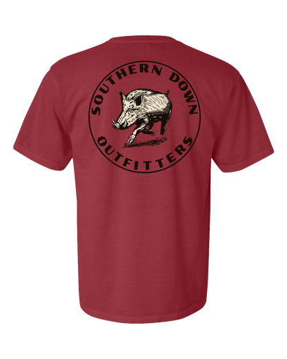 Boar Youth Tee: Crimson / Youth Large
