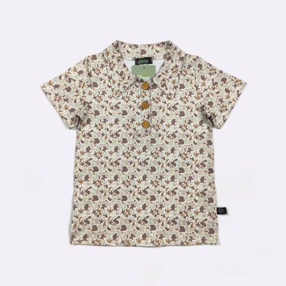 Muted Camo Boy Collar Shirt: 5/6yrs
